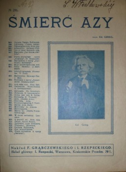 Grąbczewski,Rzepecki No286-E.Grieg:Śmierć Azy